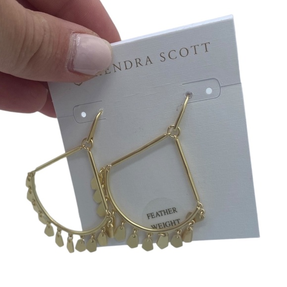 Kendra Scott Sydney Necklace and Earrings brushed mat gold tone NWT Set Lot - Picture 6 of 10